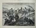 Old Antique Print 1877 Skirmishing Road Plevna Siers War Horses Rifles 19th