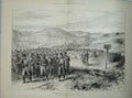 Original Old Antique Print 1878 Turkish Prisoners War Plevna Siers Marching