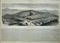 Original Old Antique Print 1878 Marmora Boulair Siers War Mountains Gulf Saros