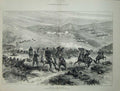 Old Antique Print War 1877 Battle Taghir Turkish Siers Asia Army Horse 19th