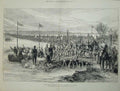 Original Old Antique Print 1877 War Passage Danube River Braila Siers Bridge