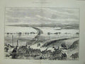 Original Old Antique Print 1877 War Russian Passage Danube River Braila Siers