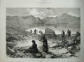 Original Old Antique Print 1880 Queen Loch Callater Mountains Scotland Sketch