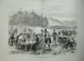Old Antique Print 1880 Prince Wales Highlands Scotland Luncheon Forest 19th