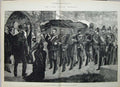 Old Antique Print 1879 Prince Imperial Funeral Church Chiselhurst Coffin 19th