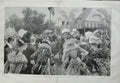 Old Antique Print 1900 Queen'S Garden Party Buckingham Palace London Art 20th