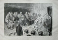 Old Antique Print 1900 Funeral Duke Saxe-Coburg-Gotha Church St. Moritz 20th
