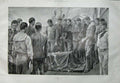 Original Old Antique Print Woodville Fine Art 1900 War Siers Coffin Ship Army