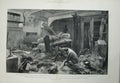 Old Antique Print Commanders Cabin H.M.S Ship Alexandra 1882 Bombardment 19th