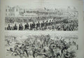 Original Old Antique Print 1882 War Egypt Khedive Cairo Siers Tel-El-Kebir