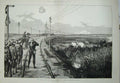 Antique Old Print 1882 War Egypt Naval Brigade Ironclad Train Railway Art 19th