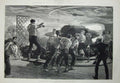 Old Antique Print Battery H.M.S Alexandra Port War Battle Navy 1882 Art 19th