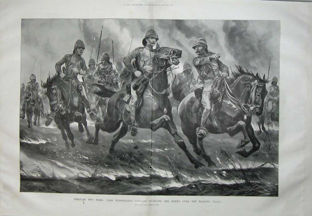Old Antique Print 1900 Lord Dundonald'S Siers Veldt Mafeking Transvaal 20th