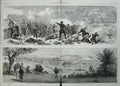 Old Antique Print Civil War America 1862 Manassas Richmond Virginia Art 19th