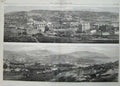 Old Antique Print View Dunedin Otago New Zealand 1867 Criterion Theatre 19th