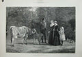 Antique Old Print 1883 Grosvenor Art Gallery Country Cow Calf Little Girl 19th