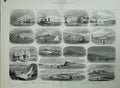 Antique Old Print 1883 Ireland Giant'S Causeway Foyle Quebec Ships Petrel 19th