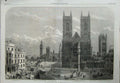 Antique Old Print 1862 Westminster Church Parliament Hospital Chamber Art 19th