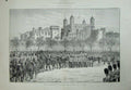 Old Antique Print 1890 Funeral Lord Napier Magdala Tower London Horses 19th