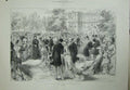 Old Antique Print 1881 Royal Garden Party Marlborough House People Trees 19th