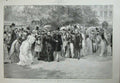Antique Old Print 1890 Garden Party Prince Wales Marlborough House People 19th