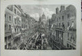 Antique Old Print *0279 1872 Thanksgiving Day Procession Ludgate Hill London