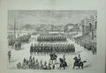 Original Old Antique Print 1882 Royal Review Troops Egypt Horse Guards Parade