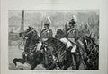 Old Antique Print 1882 Royal Review Troops Egypt Life Guards Queen Art 19th