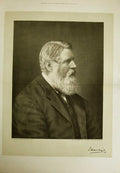Original Old Antique Print 1887 Portrait Man Riddle Couchman BarraudVictorian