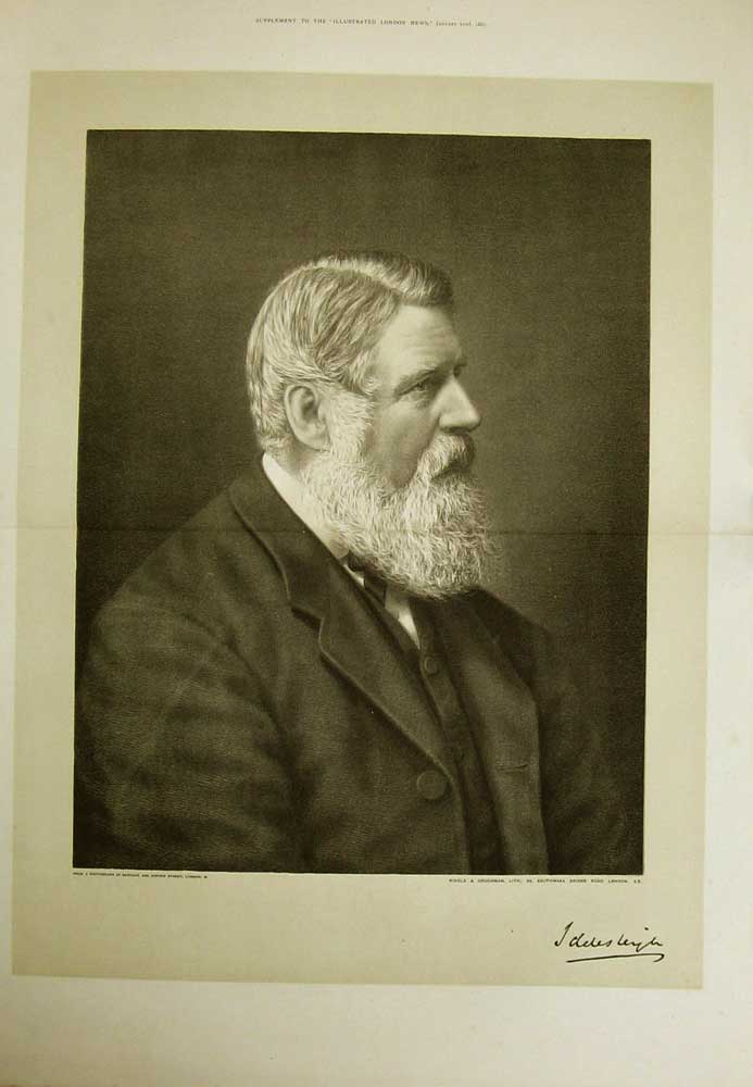 Original Old Antique Print 1887 Portrait Man Riddle Couchman BarraudVictorian