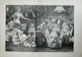 Old Antique Print 1899 Family Party Games Hunt The Slipper Children Art 19th
