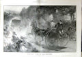 Original Old Antique Print 1906 Horse Carriage Transport Road Dust Motor Car