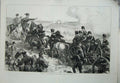 Original Old Antique Print 1871 Artillery Brighton Ta Volunteer Review Siers