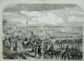 Original Old Antique Print 1853 Camp Cobham Troops Majesty Queen War Siers
