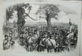 Original Old Antique Print 1869 Rifle Corps Volunteers Hyde Park London Siers