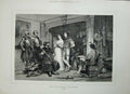 Original Old Antique Print 1877 Cattermole Fine Art Armourer'S Daughter Armour