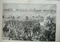 Original Old Antique Print War Soudan 1885 Town Metammeh Siers Fort Arab Art