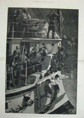 Old Antique Print 1882 Crisis Egypt Bow Majesty Queen Ship War Navy Art 19th