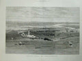 Antique Old Print 1882 Birds-Eye View Alexandria War Ships Lighthouse Art 19th