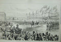 Original Old Antique Print 1882 British Siers Khedive Airo Beloochees Marching