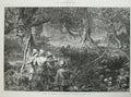 Old Antique Print 1874 Fine Art Coomassie King'S Slaughtering War Skulls 19th