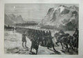 Old Antique Print Canada 1885 Colonial Troops Ice Nepigon Lake Superior 19th