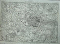 Old Antique Print Map Toll-Gates Bars Charing-Cross Palmerston Plan 1857 19th
