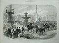 Old Antique Print 1871 Germans Paris General Blumenthal Place Concorde 19th