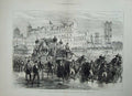 Old Antique Print Funeral Thiers 1877 Procession Boulevard Chateau D'Eau 19th