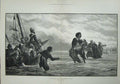 Original Old Antique Print 1877 Fugitives War Ships Siers Army Staniland Art