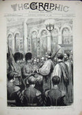 Old Antique Print 1881 Royal Military Chapel Wellington Barracks Jame'S 19th