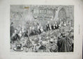 Old Antique Print 1887 Lord Mayor'S Banquet Guildhall Salisbury Cadogan 19th