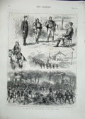 Original Old Antique Print 1876 War Bashi Bazouk Alexinatz Serivan Siers Stefan