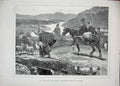 Old Antique Print 1871 Scotland Highlands Connemara Market Horses Hills 19th
